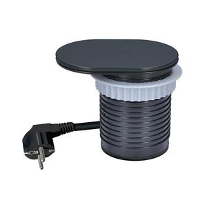 PP124USBC-B - Zásuvkový sloupek pro desku stolu 1x230V + USB-A + USB-C obraz