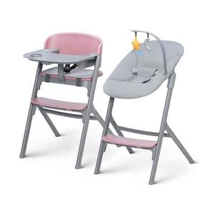Kinderkraft KINDERKRAFT SELECT-Dětská jídelní židle LIVY Premium Aster pink + lehátko CALMEE obraz