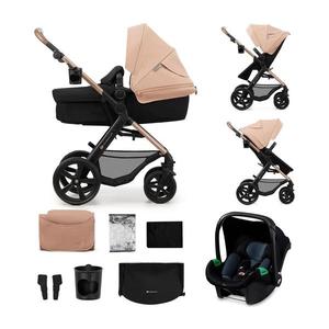 Kinderkraft KINDERKRAFT - Kombinovaný kočárek 3v1 MOOV 2 Sand beige + autosedačka MINK PRO obraz