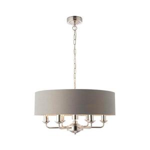 Endon Endon 94373 - Lustr na řetězu HIGHCLERE 6xE14/40W/230V šedá/lesklý chrom obraz