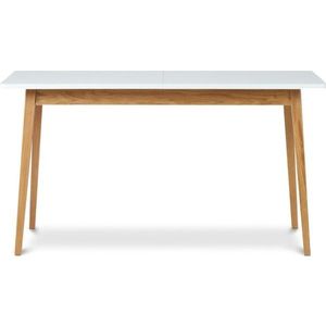 Konsimo Jídelní rozkládací stůl FRISK 140/180 cm bílý/dub přírodní obraz