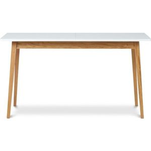 Konsimo Jídelní rozkládací stůl FRISK I 160/200 cm bílý/dub přírodní obraz