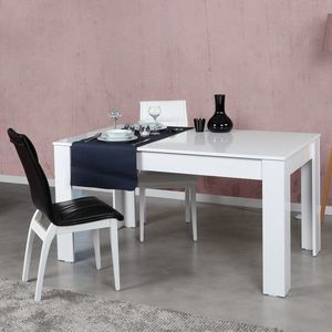 Hanah Home Jídelní rozkládací stůl OBLO 130/170 cm bílý obraz