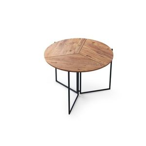 Kalune Design Jídelní skládací stůl YAPRAK 100 cm černý/borovice Atlantic obraz