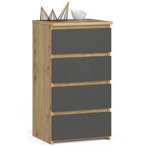Ak furniture Komoda CL4 40 cm dub artisan/grafitově šedá obraz