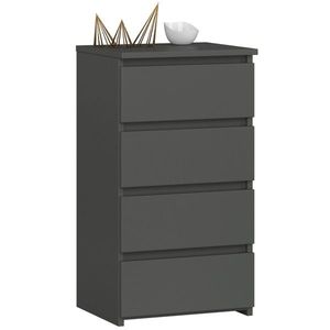 Ak furniture Komoda CL4 40 cm grafitově šedá obraz
