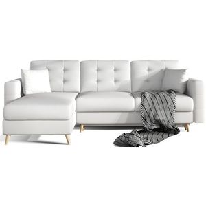 Eltap Rohová rozkládací sedací souprava ASGARD L 248 cm Soft 17 bílá univerzální obraz