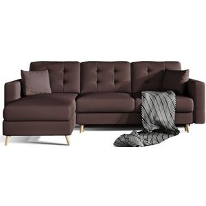 Eltap Rohová rozkládací sedací souprava ASGARD L 248 cm Soft 66 hnědá univerzální obraz