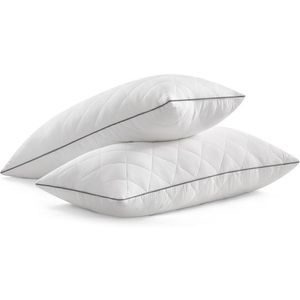 SONGMICS Sada dvou oboustranných polštářů Brosa 80x40 cm bílá obraz