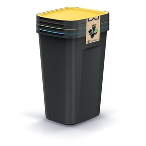 Prosperplast Sada odpadkových košů COMPACTO FLAS 4x 50 L černá obraz