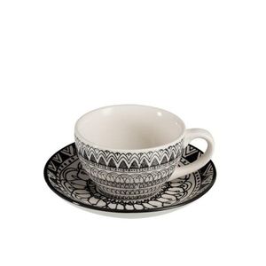 Šálek s podšálkem Mono Boho - 14*11*7cm 84071 obraz