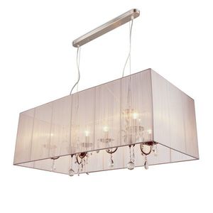 Bílý obélníkový lustr Merel - Ø 100*47*34 cm 8500111160188 obraz