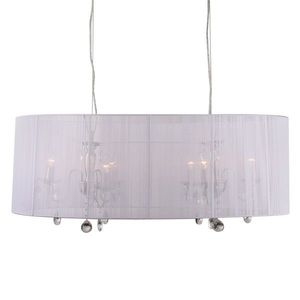 Bílý oválný lustr Merel White - 100*46*34 cm / 6*E14 8500111160102 obraz