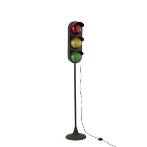 Černá kovová stojací lampa Semafor - Ø30*160cm 97832 obraz