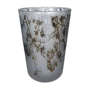 Veliký skleněný svícen Branches white - Ø 12*18cm 234-18-121-L obraz