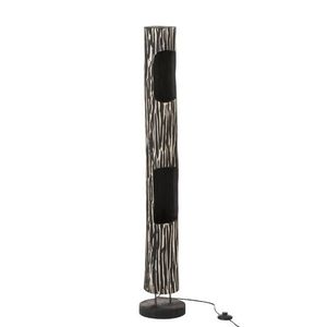 Stojací dřevěná lampa Paulownia Black 2 - Ø 21*133 cm 96257 antik obraz