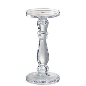 Skleněný transparentní svícen Leti medium - Ø 13*27cm 96670 obraz