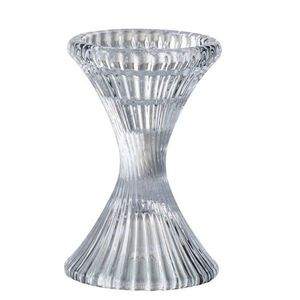 Skleněný točivý svícen Ribbed medium - Ø 10*15cm 96665 obraz