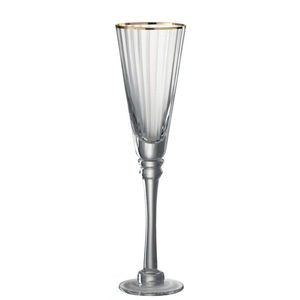 Sklenička na šampaňské Rim Gold - Ø 7*27 cm 97024 obraz