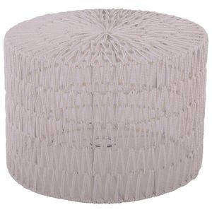 Bílé provázkové stínidlo na stolní lampu Luca cylinder - Ø 40*28cm / E27 8500127675034 obraz