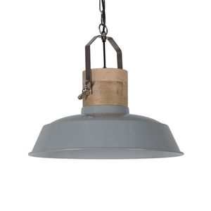 Šedé závěsné kovové retro světlo Loreto grey - Ø 42 *38 cm 8502211319114 8502211281350 obraz