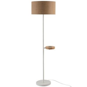 Bílá kovová stojací lampa s nabíjením na telefon Metvit- Ø 45*166cm / E27 95960 obraz