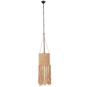 Závěsné bavlněné béžové světlo Macrame - Ø26*76cm 91060 obraz