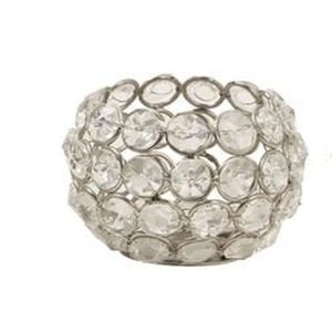 Kovový svícen vyplněný sklíčky Crystal - Ø 6*6 cm 6110163 obraz