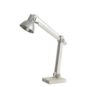 Dřevěná stolní lampa Edward stříbrná antik - 58*18*55 cm 1812435 obraz