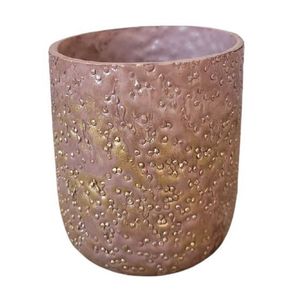 Růžovo-zlatý skleněný svícen Tobri – Ø 8*9 cm 7723489 obraz