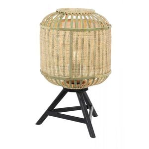 Přírodní bambusová lampa Alifia na nožkách s výpletem - Ø 37*60cm / E27 1855630 obraz