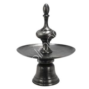 Šedý kovový jednopatrový etažér Pew - Ø 34*47 cm 001-17-2090-S-PEW obraz