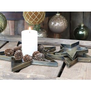 Set 3ks dekorační kovové podnosy ve tvaru hvězdy - 22*22cm 51873-13 obraz