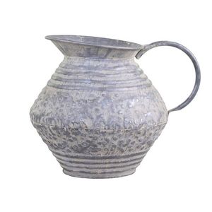Zinkový antik plechový džbánek Juggy s patinou - Ø14*18 cm 64591-00 obraz