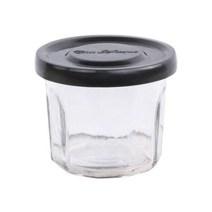 Skleněná dóza s černým víčkem French Jam - Ø 7, 5*5, 5 cm 61299-24 obraz