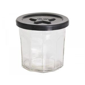 Skleněná dóza s černým víčkem French Jam - Ø 9.5*10 cm 61308-24 obraz