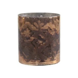 Mocca antik skleněný svícen na čajovou svíčku Grindi - Ø 10*12 cm 74124-20 obraz