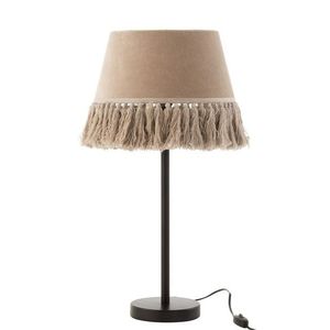 Stolní lampa s béžovým stínidlem s třásněmi Solange - Ø 30*55 cm/ E27/ 40W 15691 obraz