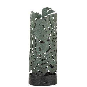 Zelená Led svítící kovová lampička s listy Leaves - Ø13*34cm 92556 obraz