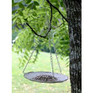Krémové antik dekorační závěsné krmíko pro ptáčky - 25*43cm 64724-19 obraz