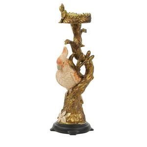 Zlatý antik svícen s papouškem Parrot antique - 9*8*28 cm 6043285 obraz