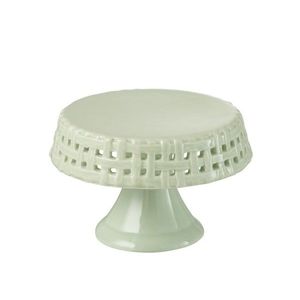 Zelený keramický podnos na noze Hella Pastel Green S - Ø 11*7cm 34673 obraz