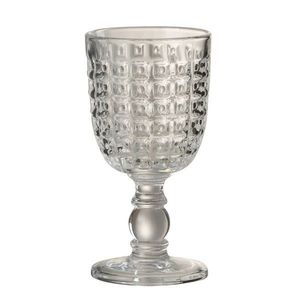 Reliéfní transparentní sklenička na noze Embossed - Ø8*17cm / 200ml 3686 obraz