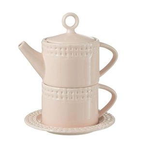 Růžový keramický Tea for One Hella Pastel Pink - 18*16*22 cm 34695 obraz
