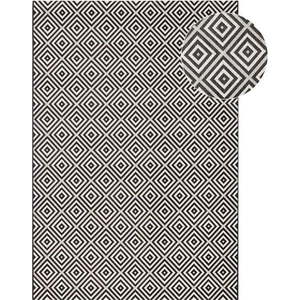 Černo-bílý venkovní koberec NORTHRUGS Karo, 80 x 150 cm obraz