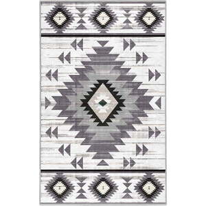 Světle šedý pratelný koberec 160x230 cm Ethnic Geo – Mila Home obraz
