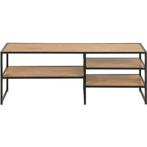 TV stolek v dekoru dubu v černo-přírodní barvě 120x46 cm Seaford – Actona obraz