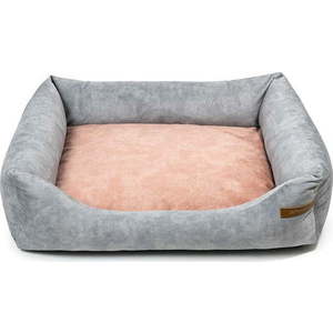 Růžovo-světle šedý pelíšek pro psa 85x105 cm SoftBED Eco XL – Rexproduct obraz