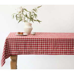 Lněný ubrus 140x250 cm Red Gingham – Linen Tales obraz