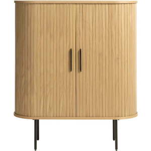 Skříňka v dekoru dubu s posuvnými dveřmi v přírodní barvě 100x118 cm Nola – Unique Furniture obraz